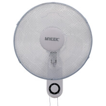 Mylek 16" Oscillating Wall Mounted Fan 3 Speed 45W Pull Cord