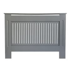 Premium Radiator Cover | MDF Cabinet with Modern Vertical Style Slats | Grey Painted | M(1120mmx815mm)
