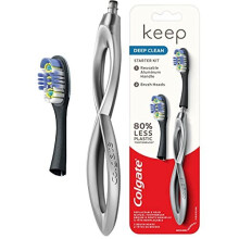 Colgate Keep Manual Toothbrush Deep Clean Starter Kit - Silver