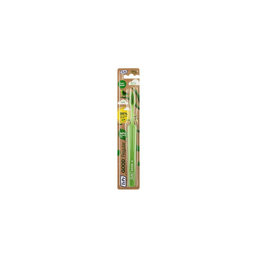 TePe Good Regular Soft - User-Friendly Toothbrush Made from Renewable raw Materials with Soft bristles