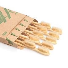 Biodegradable Reusable Bamboo Toothbrushes, Daletu Wooden Toothbrushes Organic Natural Eco-Friendly BPA Free Bristles