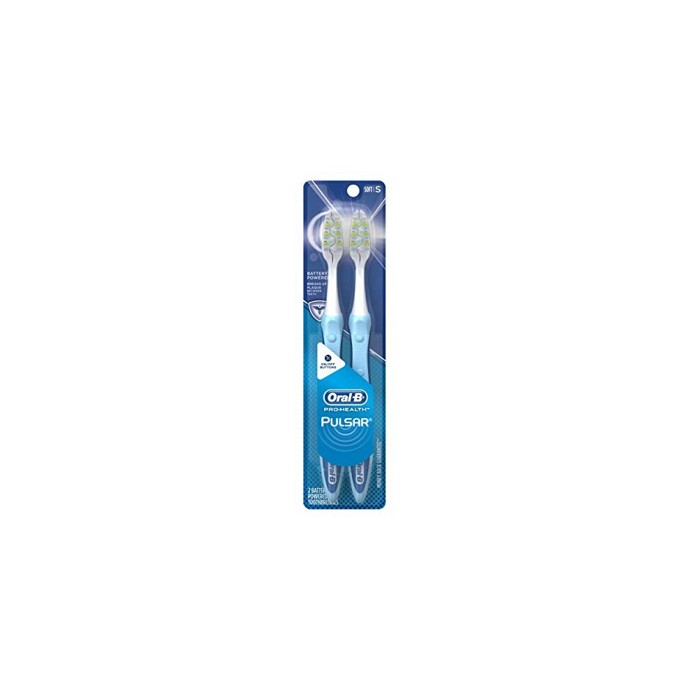 Oral-B Pulsar Soft Bristle Toothbrush Twin Pack (Colors May Vary)