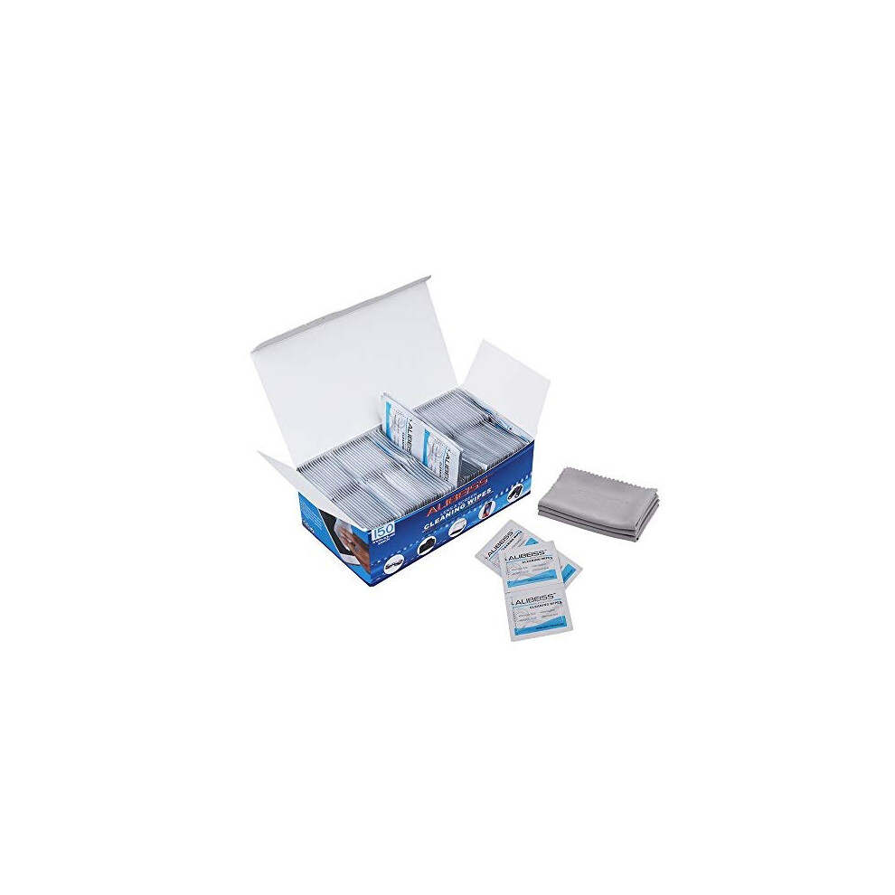 Alibeiss 150 Pack Pre-Moistened Lens Wipes Screen Wipes For Glasses, Camera, Tablets, Smartphone, Screens And Other Delicate Surfaces