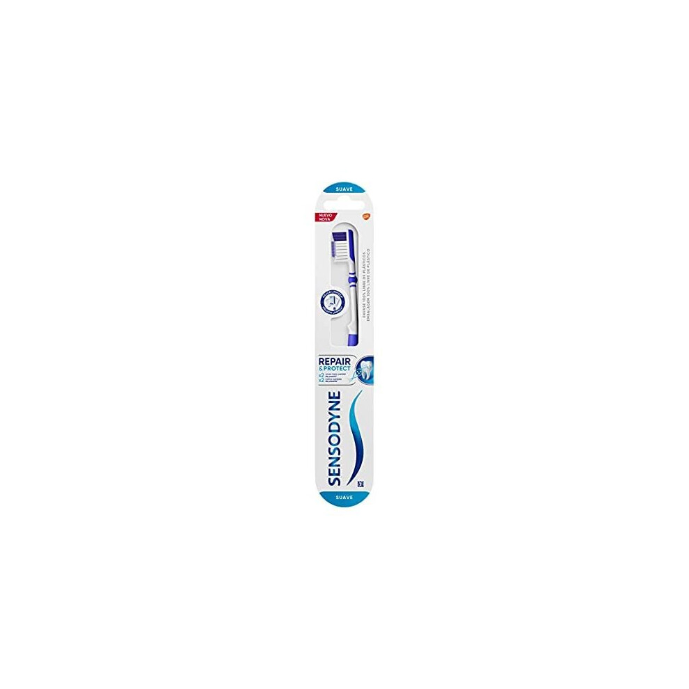 Sensodyne, Soft Toothbrush for Sensitive Teeth, Repair & Protect, for Dental Sensitivity, Soft