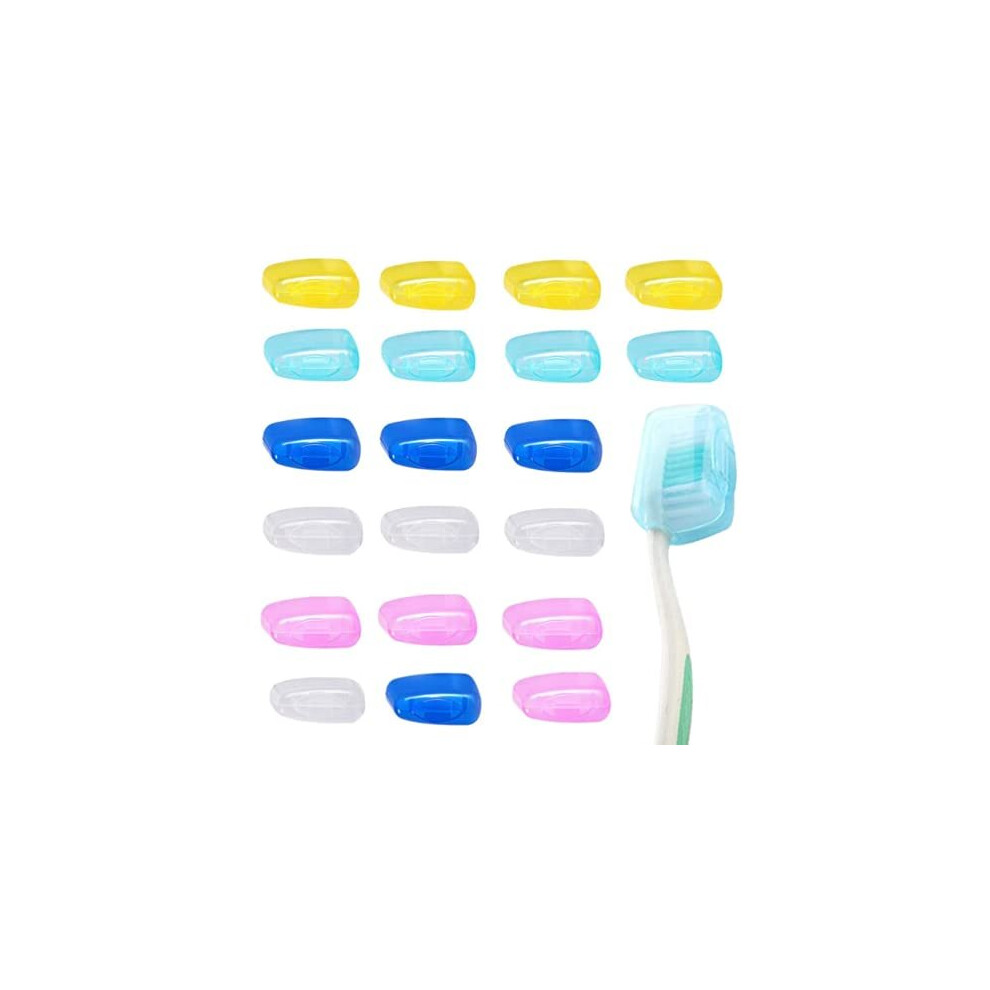 20 Pcs Portable Toothbrush Head Cover Case for Travel Hiking Camping Toothbrush Box Brush Cap Case for Home Travel Outdoor Camping Hiking Busines