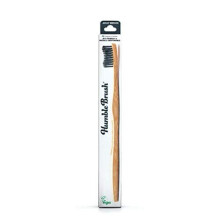 The Humble Co. Bamboo Toothbrush Black | Medium Bristles | Biodegradable, Eco-Friendly, Vegan for Your Everyday Oral Care, Dentist Approved (1 Pa
