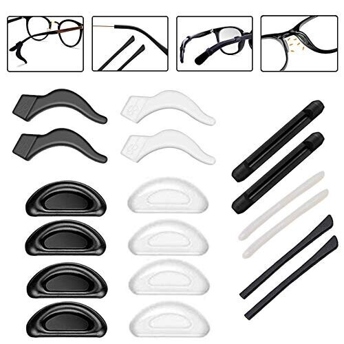 PATIKIL Eyeglasses Temple Tip Sleeves – Soft Silicone Anti-Slip Retainers For Sunglasses & Eyewear, Universal Fit, Reusable