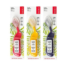 RADIUS Flex Tandborste med Mjuka Borst BPA-Fri & ADA Godkänd för att Förbättra Tandköttshälsa - Vänsterhand - Lila/Vattenmelon