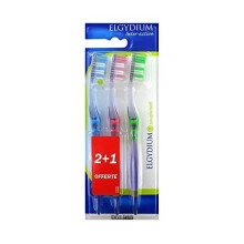 Elgydium Inter-Active Soft Toothbrush 2 Toothbrushes + 1 Free