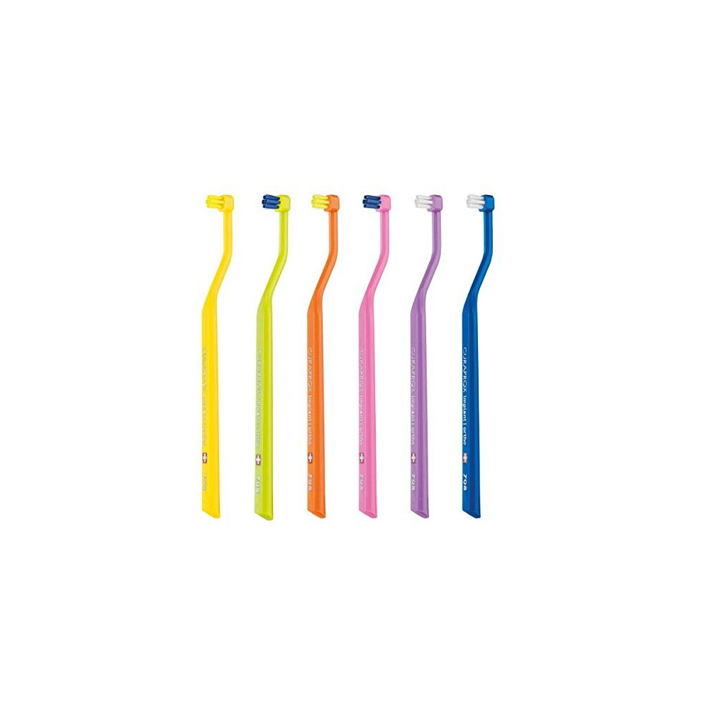 Curaprox CS708 Implant/Ortho Brush, Multicolor