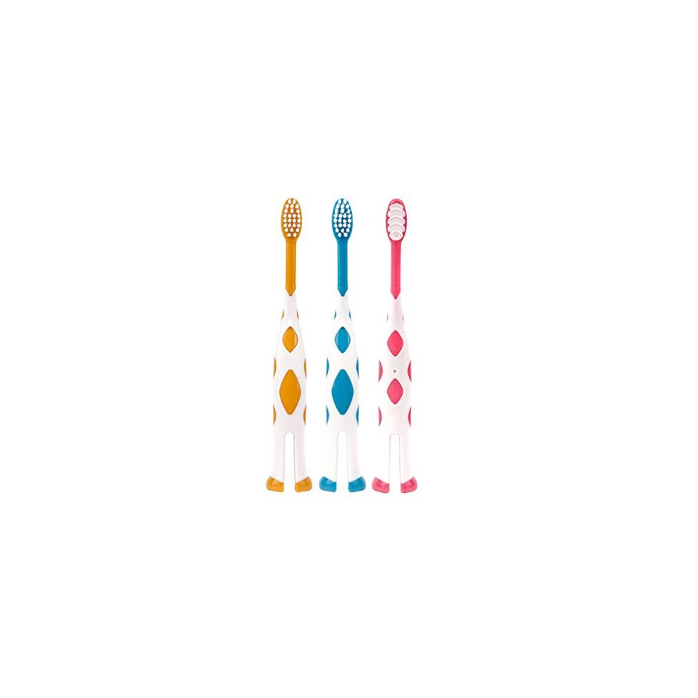 Xuanyijie Childrens Toddler Toothbrushes Soft Bristles Kids Manual Toothbrush For Boys Girls Kids 2-5 Years 3 Pack