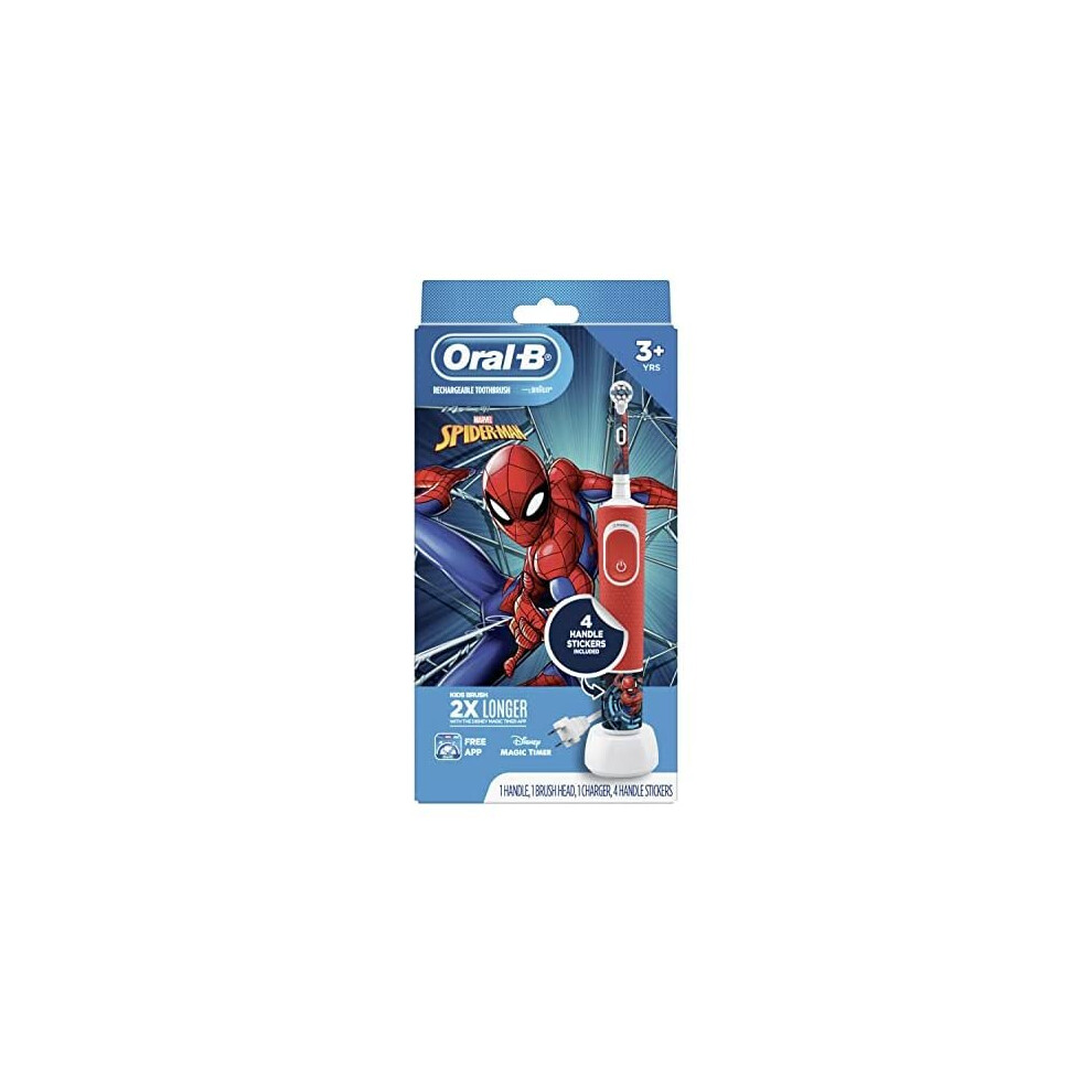 Oral-B Kids Electric Toothbrush Featuring Marvel's Spiderman, for Kids 3+