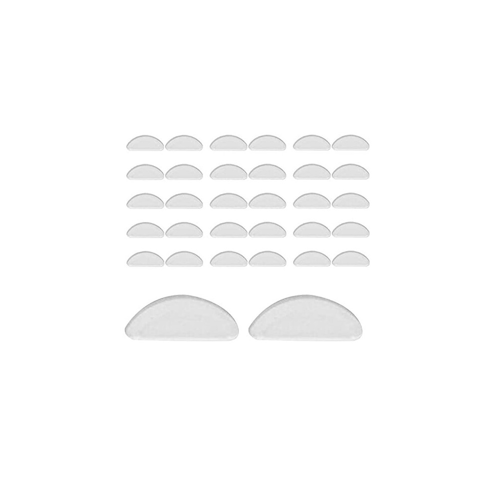 Leeqbcr 15 Pairs Adhesive Nose Pads Anti-Slip Silicone Eyeglass Pads For Glasses Sunglasses Spectacles (Transparent, 1 Mm)