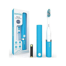 Sonisk Pulse | Battery Powered Electric Toothbrush | Sonic Technology | 1x Battery, 2x Brush Heads, 1x Travel Case Included | 31,000 Strokes Per