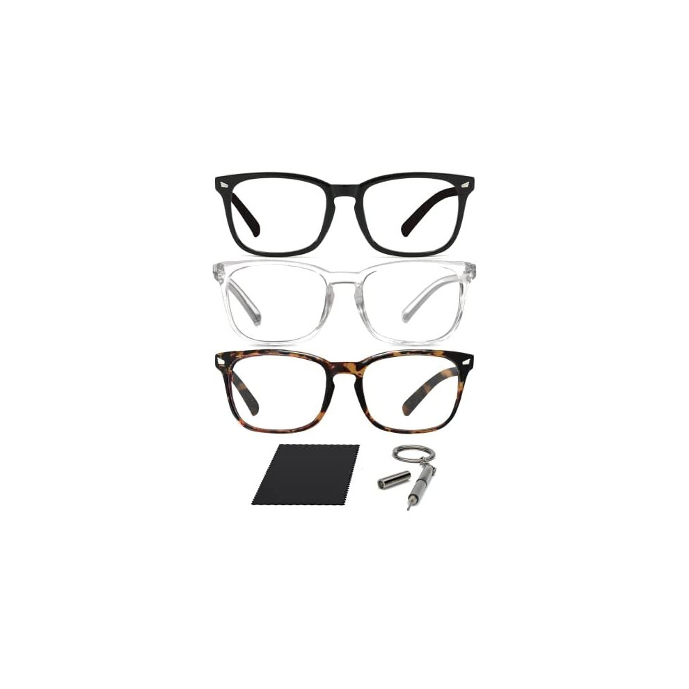 Riccardo Materossi Blue/Light 3 Pack - Premium 99.9% Blocking Glasses (380-410Nm) - Reduce Headaches And Improve Sleep - Uk Based Brand