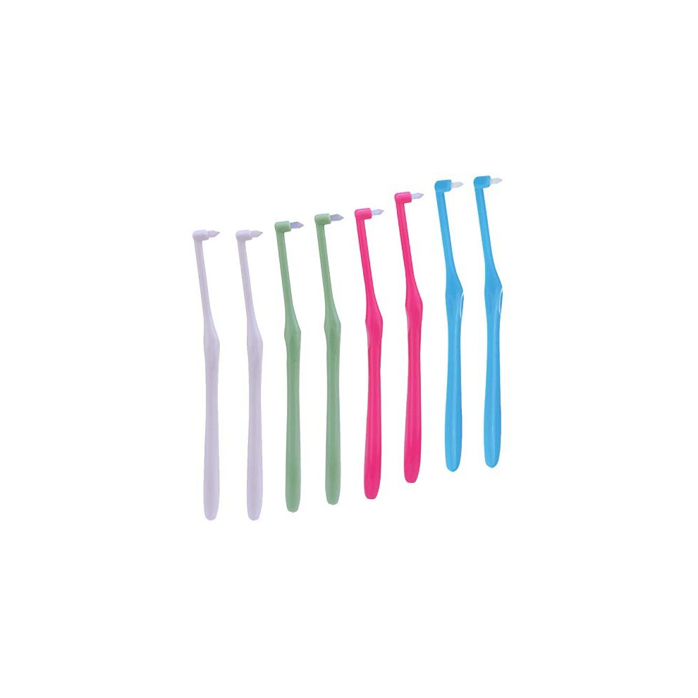 Lanzn 8 Pcs Interspace Toothbrushes,Single Tufted Toothbrush End-Tuft Tapered Toothbrush Orthodontic Interdental Brushes Gap Toothbrush Wisdom Interspa