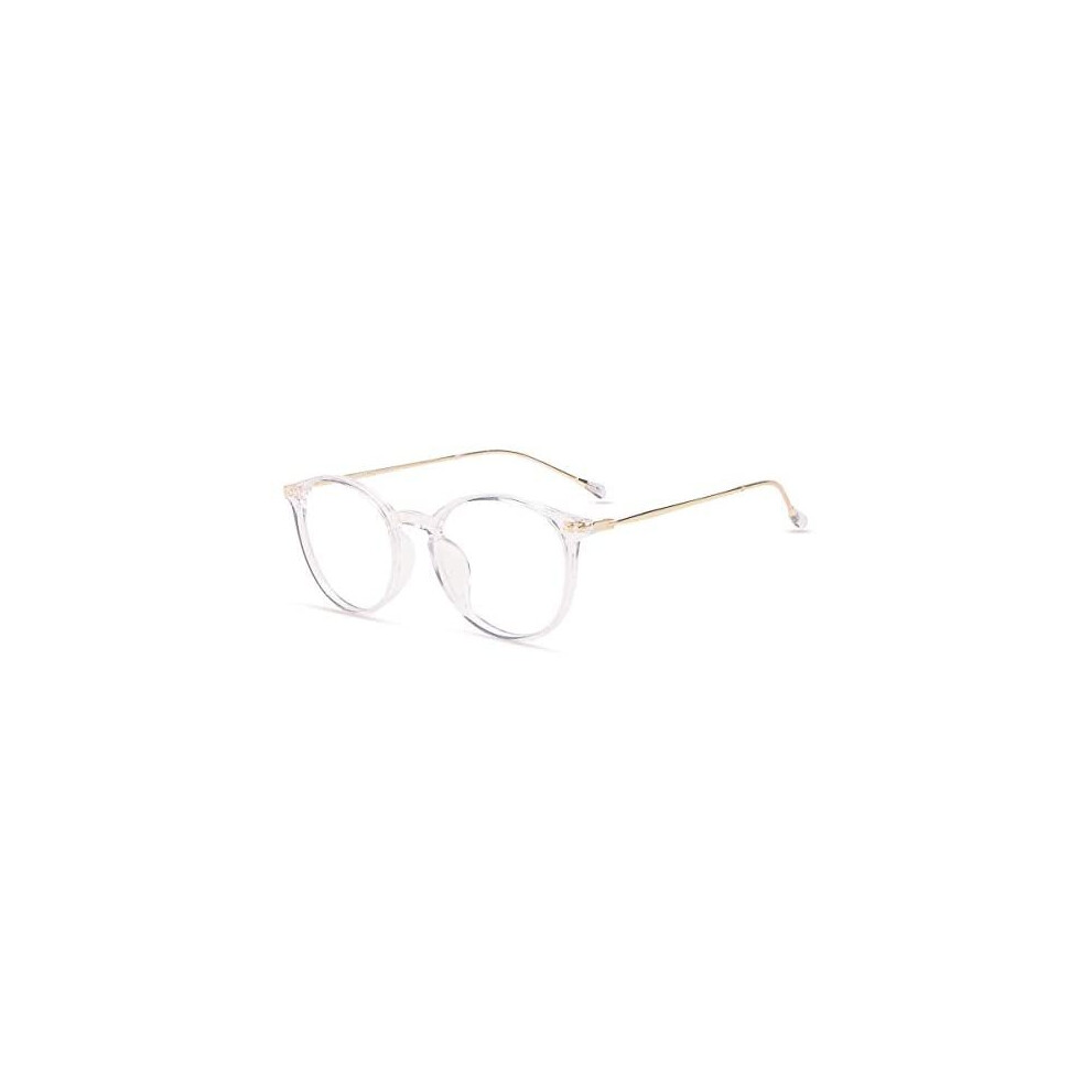 Firmoo Blue/Light Blocking Glasses Women Round, Anti Glare Screen Glasses Men Reduce Eyestrain Headache, Anti Reflective Glasses
