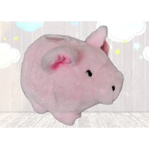 Pink Plush Piggy Bank Baby Money Box Fluffy Reusable Money Bank on OnBuy