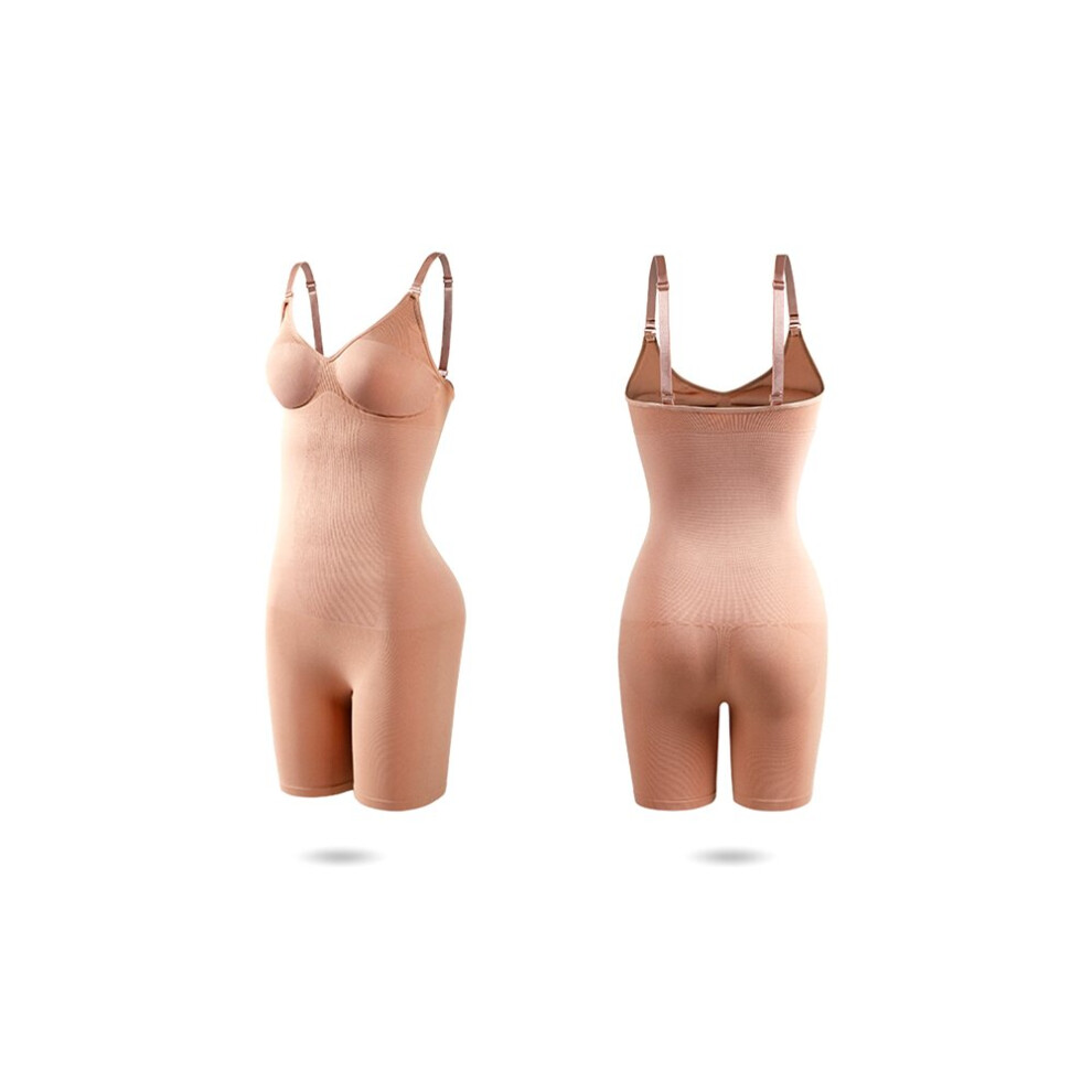 (beige,  S/M) Seamless All in One Body Shaper