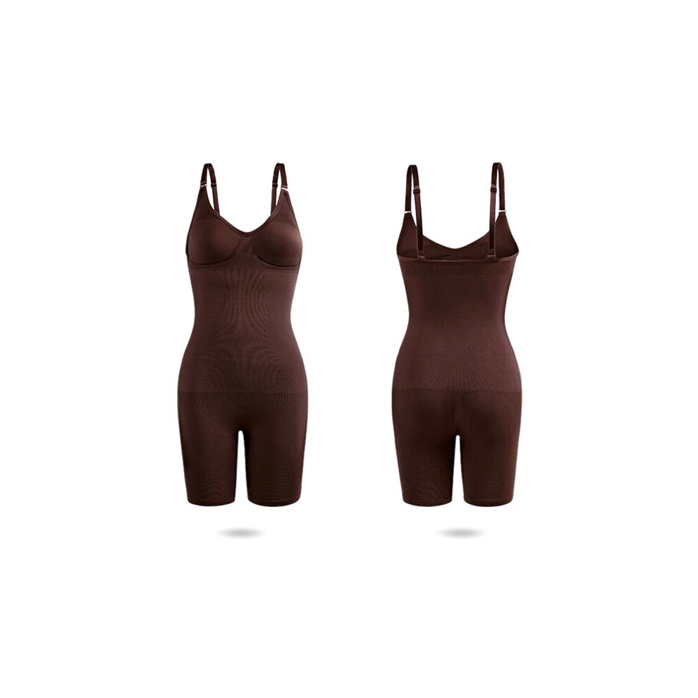 (coffe,  S/M) Seamless All in One Body Shaper