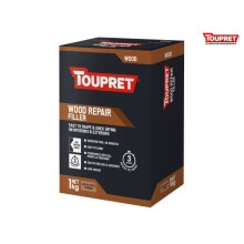 Toupret Wood Repair Filler 1kg – Natural Wood, Quick-Drying, Sandable, Exterior/Interior (TTREPBO01GB)
