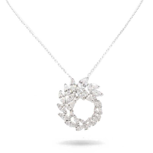 Swarovski Swarovski Louison Collection Czech White Crystal Silver Necklace 1