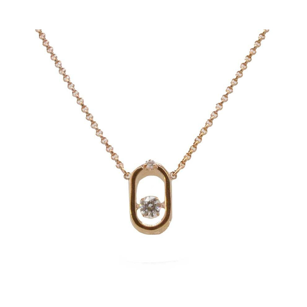 Swarovski Sparkling Dance Rose Gold Oval Necklace