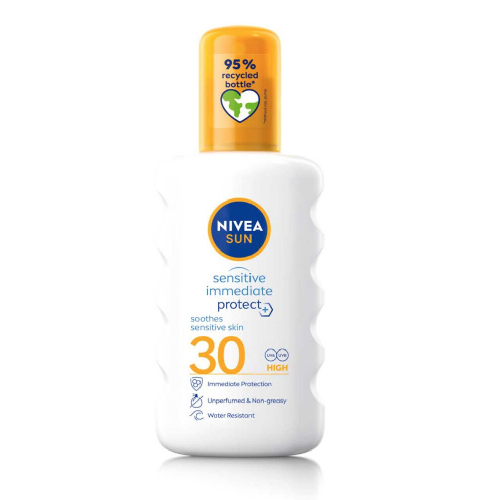 Nivea Sun Sensitive Immed Protect Pump Spray Soothing Spf30 - 200Ml