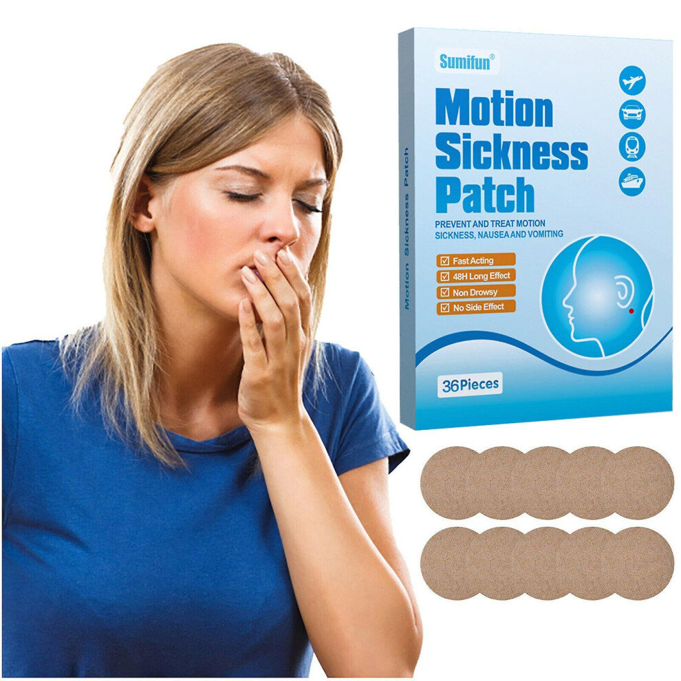 36pcs Motion Sickness Patch Anti Nausea Seasickness Stickers Travel Nausea Treatment