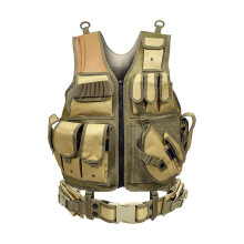 (Brown) Military Tactical Vest Law Enforcement Vest Outdoor Adventure Survival Protective Gear