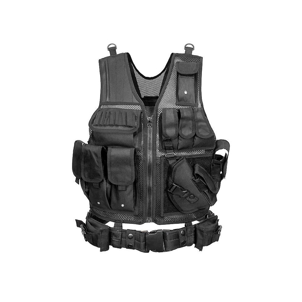 (Black) Military Tactical Vest Law Enforcement Vest Outdoor Adventure Survival Protective Gear-image-OPC-P986PHJ-NEW