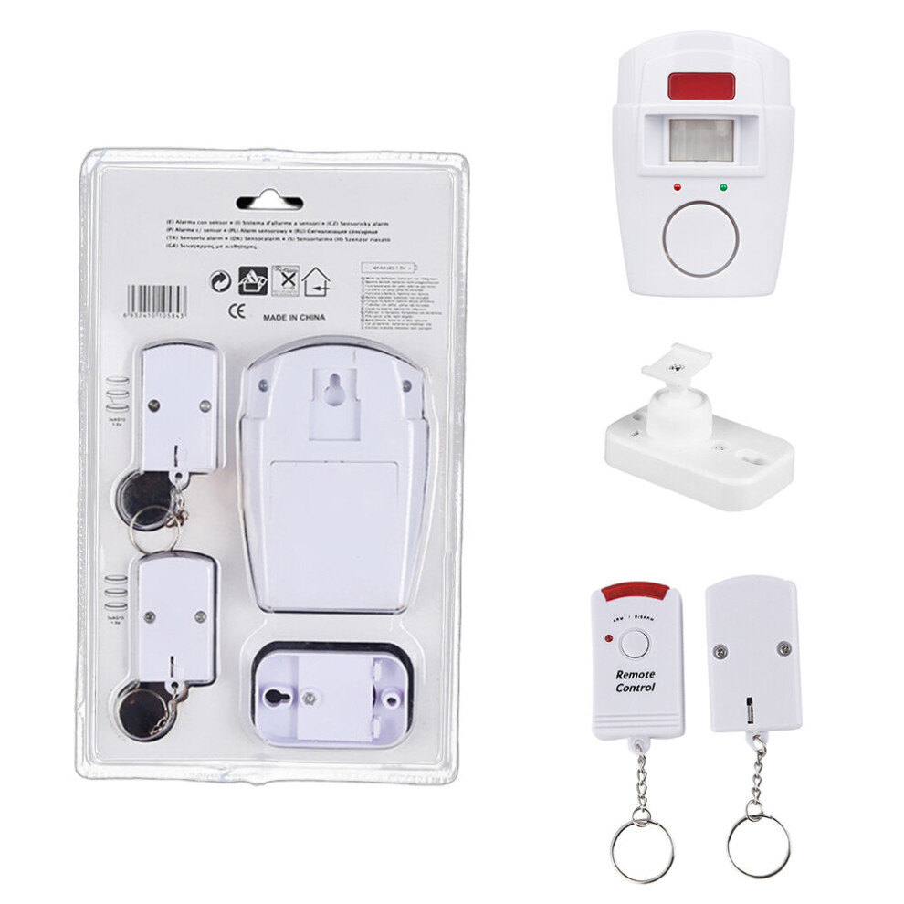 Infrared Sensor Motion Wireless Alarm With 2 Remote Controls For Home Security 699346499816