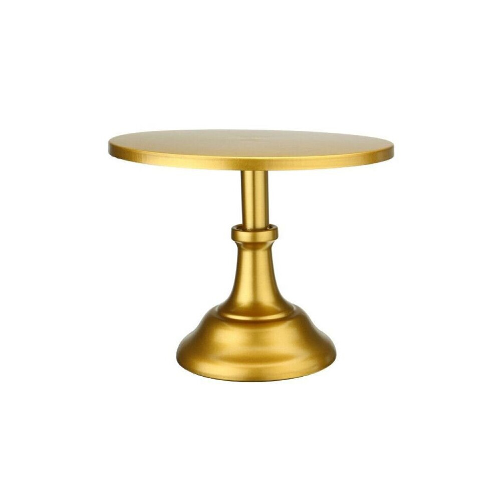 (Gold, L) Cake Stand Pedestal Dessert Round Holder