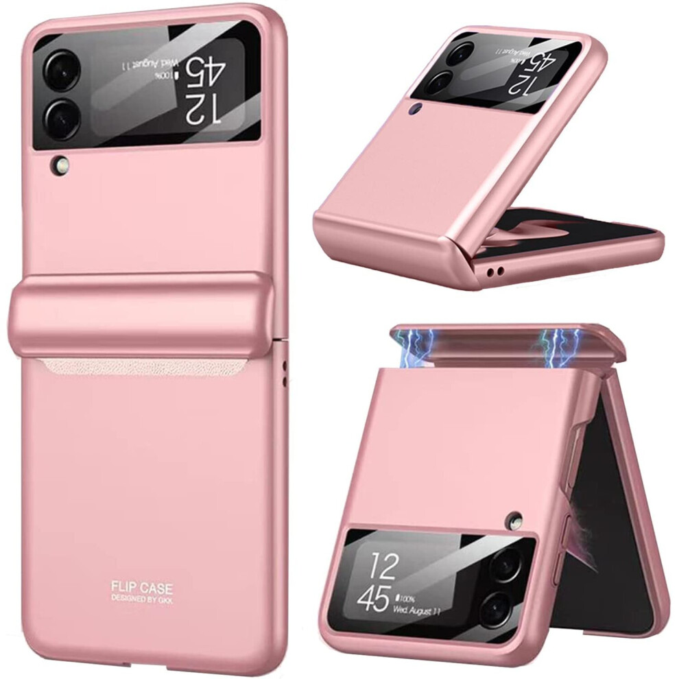 Amhello (Baby ) Magnetic Hinge Case Full Protection Hard Case For Samsung Galaxy Z Flip 3 Pink
