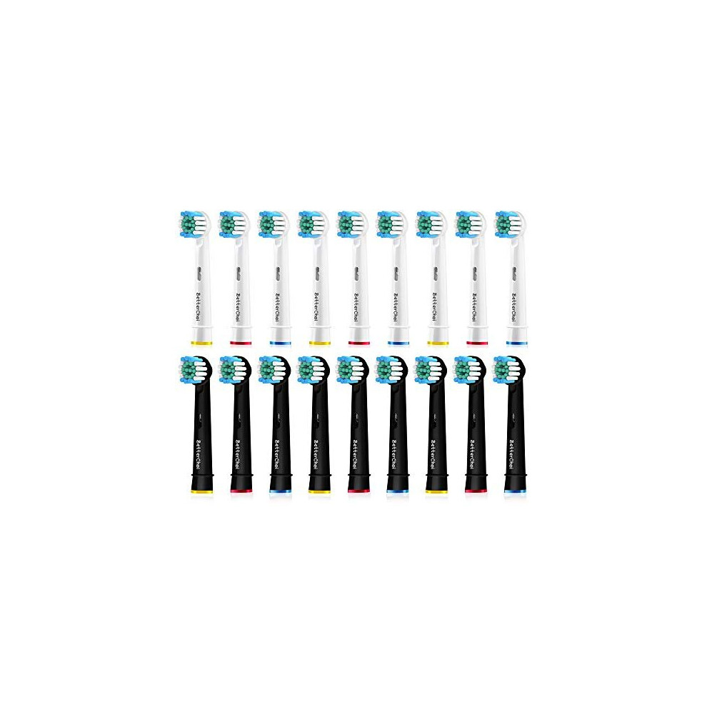 Photos - Toothbrush Head 18pcs Precision Brush Heads for Oral-B Electric Toothbrushes White 9er & Black 8er - Deep Clean, Precise Plaque Removal