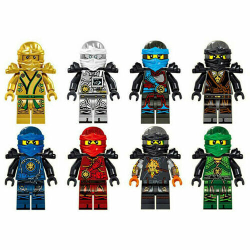 8Stk Ninjago Motorcycle Set Minifigures Ninja Mini Figures Blocks Toys 1