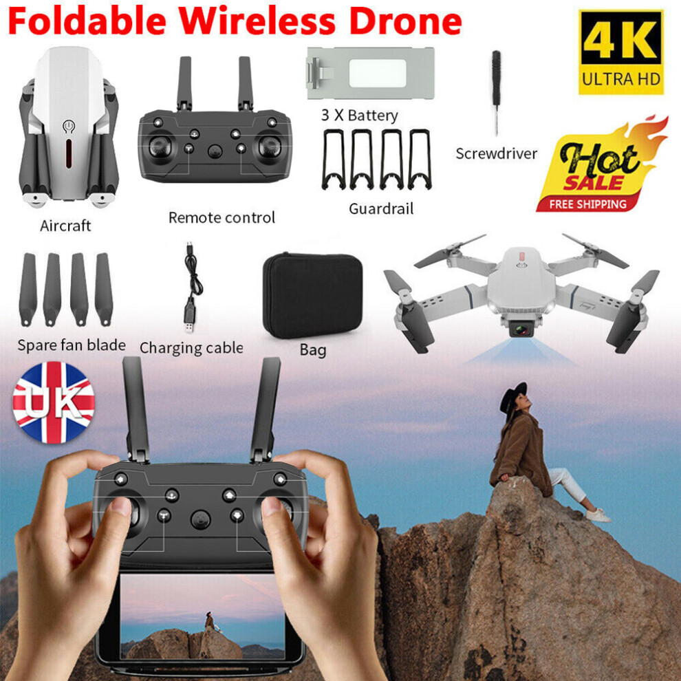 E88 Pro Rc Drone 4K 1080P Hd Dual Camera Wifi Fpv Foldable Quadcopter 9183850363530
