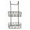 (2 Tier, Black) Over Door Shower Screen Caddy Non Rusty Plastic Coated Hanging Bathroom 1