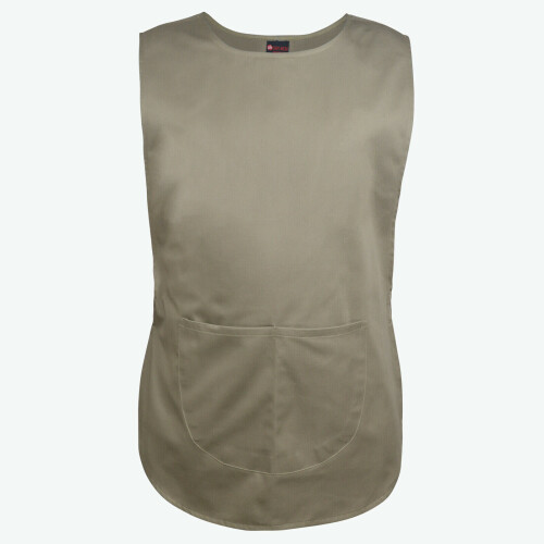 (Khaki, S) Tabard Apron Catering Cooking Cleaning Work Apron