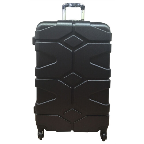 (Black, Large) Hampton & Stewart Hard Shell Extra Large Suitcase
