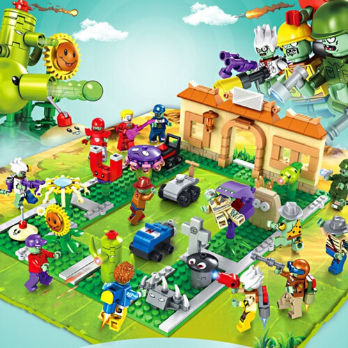 Plants Vs Zombies Parent-Child Interactive Boxed Educational Building Block Toy 1