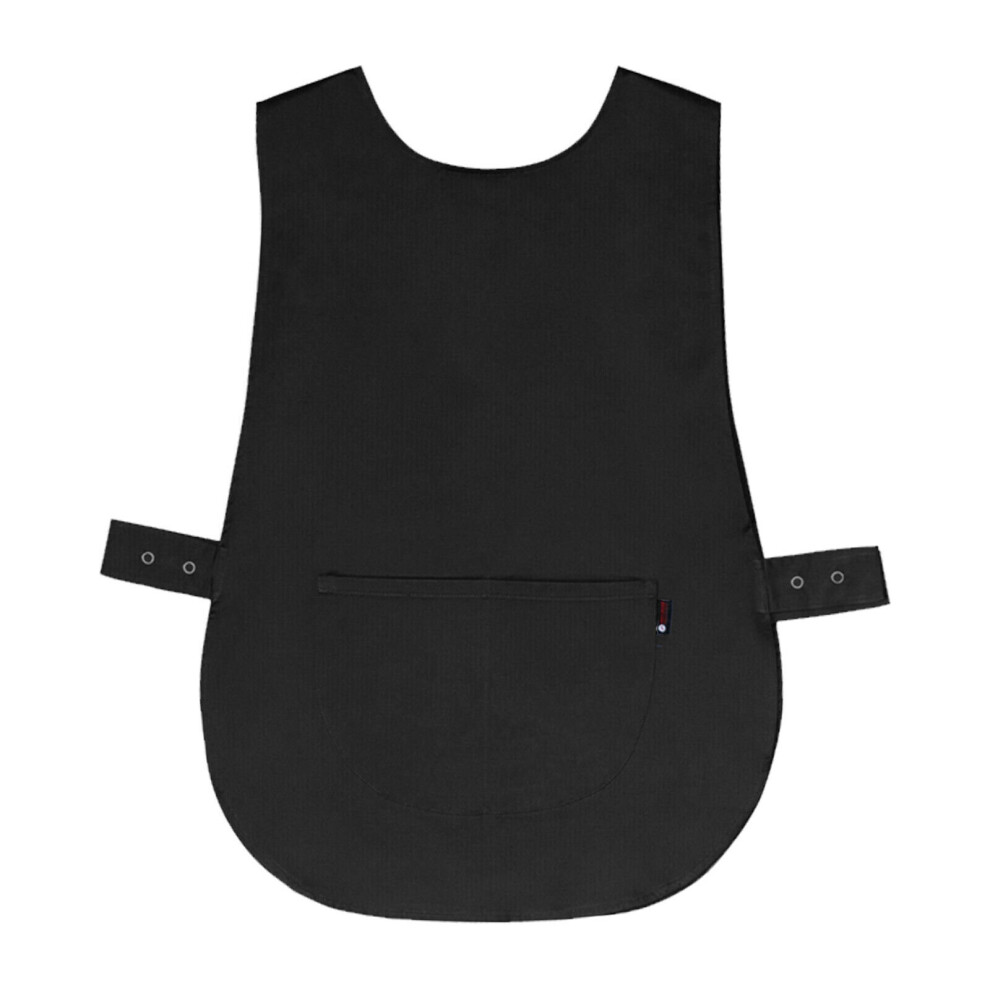 (Black, M) Tabard Apron Catering Cooking Cleaning Work Apron