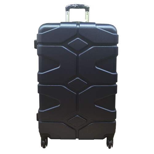 (Navy , Large) Hampton & Stewart Hard Shell Extra Large Suitcase