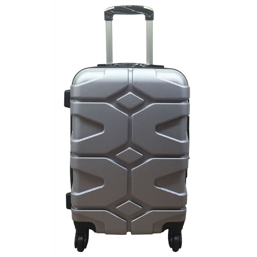 (Silver, Small) Hampton & Stewart Hard Shell Extra Large Suitcase