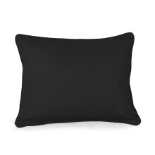 (Black, 14x20") Rectangle/Oblong Plain Dyed Soft Decorative Cushion Covers 100% Cotton Cover for Home Decor Decoration Sofa couch Bed & Chair with Pipe Edge