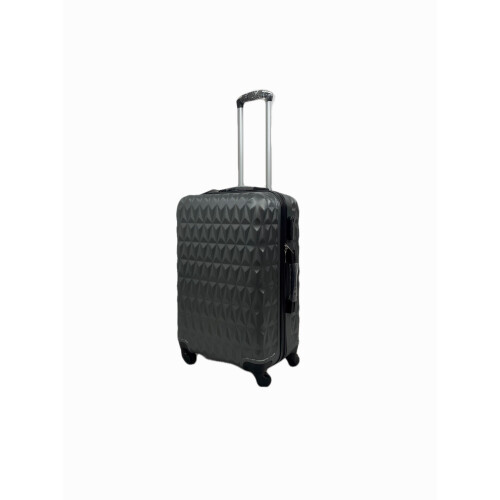 (Grey, Medium) Hampton & Stewart Diamond Design HardShel Suitcase