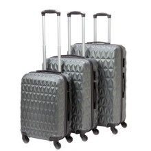(Silver , Small) Hampton & Stewart Diamond Design HardShel Suitcase
