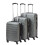 (Silver , Small) Hampton & Stewart Diamond Design HardShel Suitcase 1