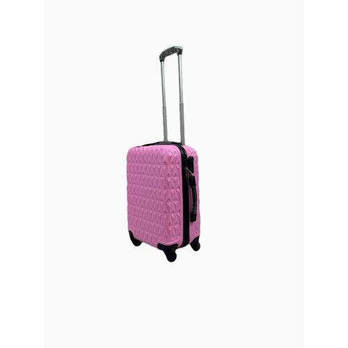 (Pink, Small) Hampton & Stewart Diamond Design HardShel Suitcase