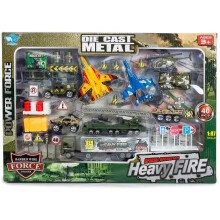 Big Daddy Die-Cast Metal Special Operations Heavy Fire Kids Toy Military Air Craft Play Set Over 40 Pieces Included In This Imaginary War Zone